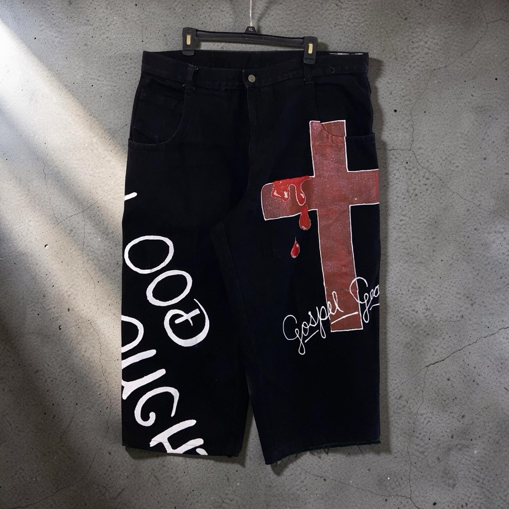 Y2K Interstate Jeans Wide Leg Baggy Mens Denim Sz 42x26 Streetwear Trendy Skater